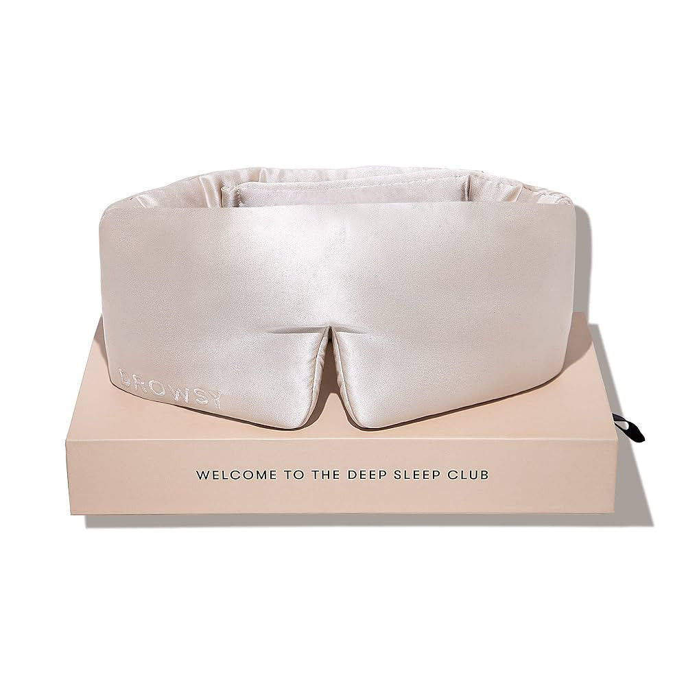 DROWSY Silk Sleep Mask. Face-Hugging, Padded Silk Cocoon for Luxury Sleep in Total Darkness. (Dus... | Amazon (US)