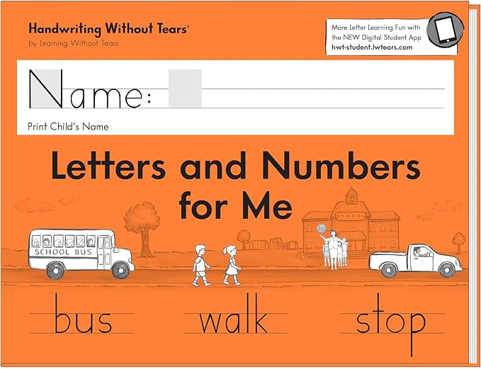 Learning Without Tears Letters and Numbers for Me Student Workbook, Age 5+, Preschool, Handwritin... | Amazon (US)
