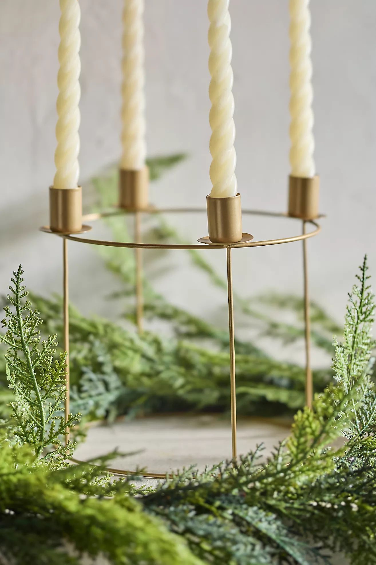 Elevated Round Taper Candle Holder | Anthropologie (US)