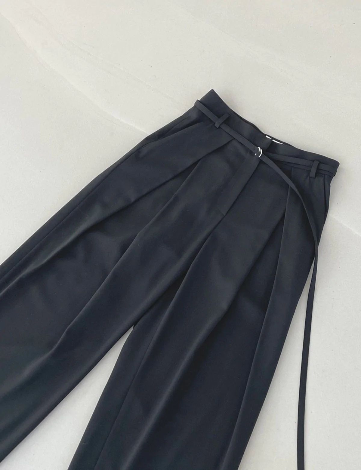 Zoe Belted Pants in Black-BESTSELLER | Pixie Market