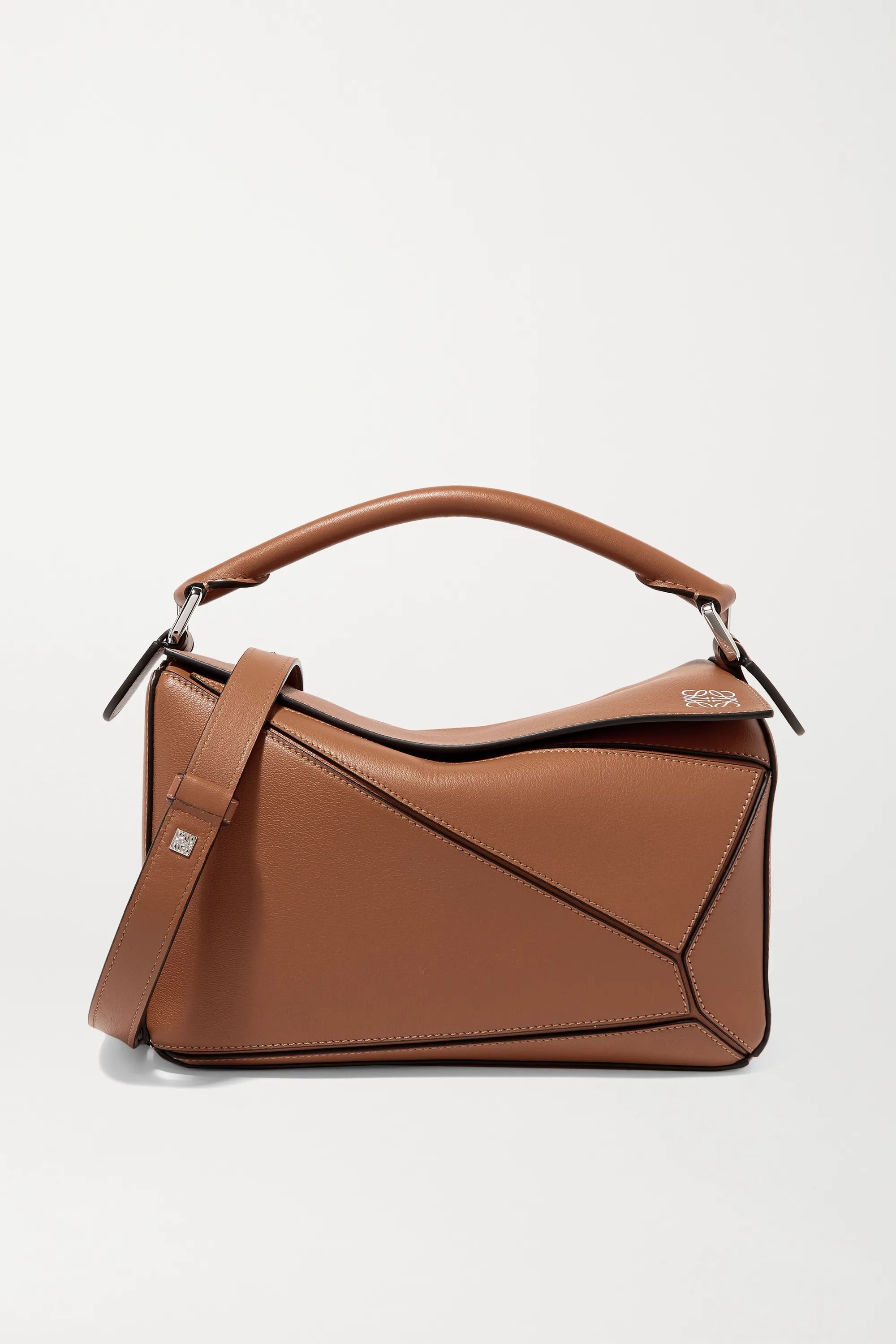 Tan Puzzle small leather shoulder bag | Loewe | NET-A-PORTER | NET-A-PORTER (US)