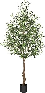 ONME Faux Olive Tree, 6ft Olive Trees Artificial Indoor with Realistic Leaves and Fruits, Artific... | Amazon (US)