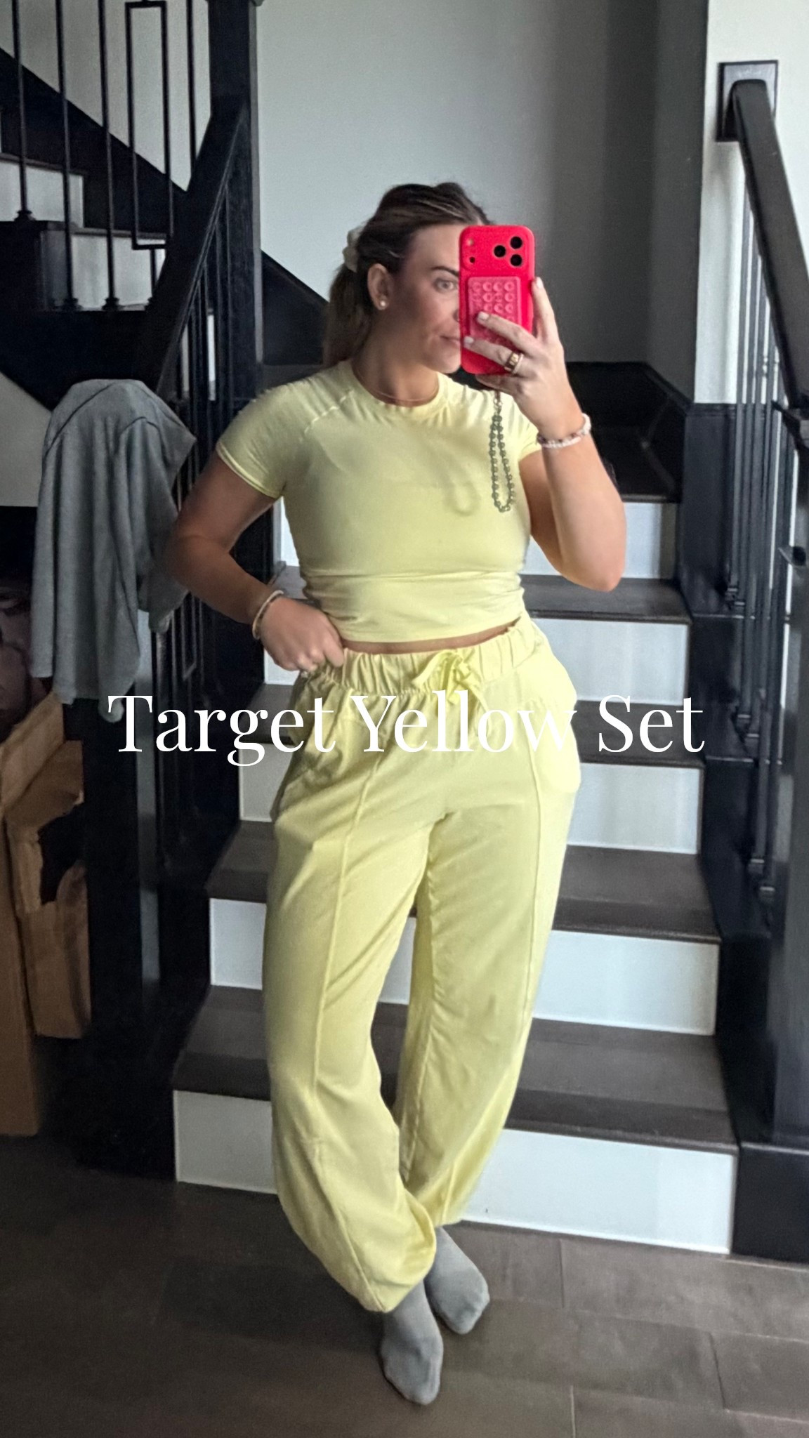 First yellow outfit I think I’ve ever worn 😆☀️ love this set!!! It’s thin too! I sized up in pants to M & top is S! Seriously Joylab is the GOAT! 

#LTKActive #LTKmomlife #LTKPetite