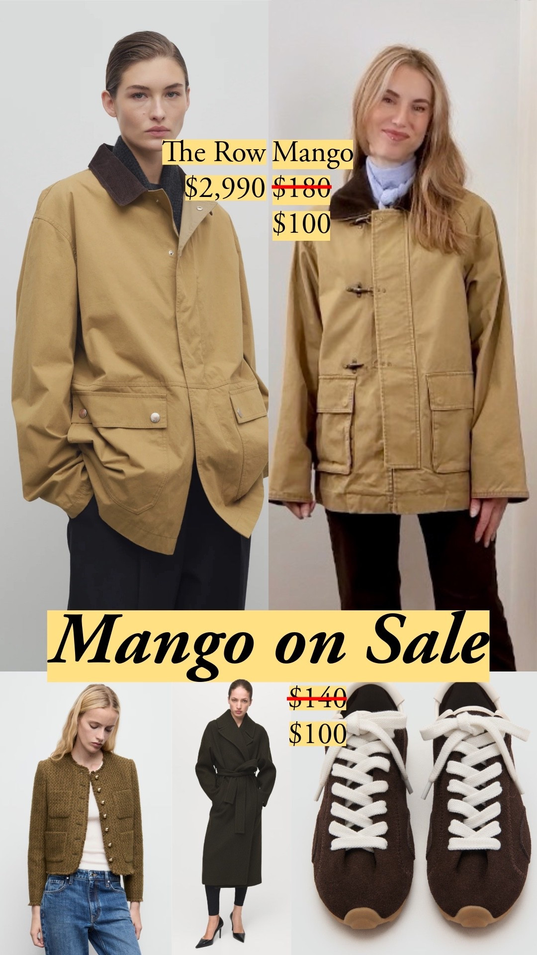 My Mango barn jacket is on sale! I love it so much. Mango excels with jackets, coats, and tweed. Here are Mango finds that are even better on sale! 🥭 old money jacket, the row, low profile sneakers, wrap coat, tailored coat, tweed jacket, Chanel jacket, dark denim, modern classic style

#LTKSaleAlert #LTKWorkwear #LTKFindsUnder50