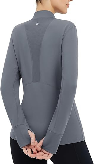 baleaf Thermal Long Sleeve Shirts for Women Turtleneck Tops Fleece Lined Base Layer with Thumb Ho... | Amazon (US)