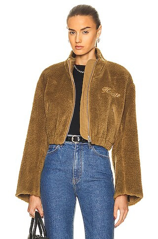 KHAITE Persha Jacket in Khaki | FWRD | FWRD 