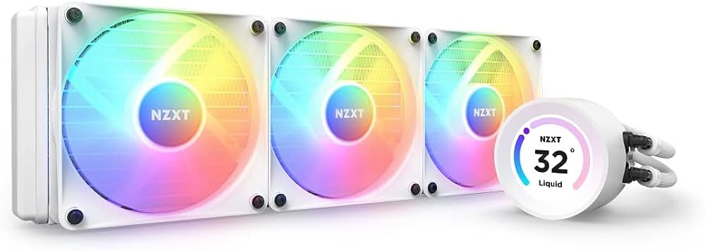 NZXT Kraken Elite RGB 360 - RL-KR36E-W1 - 360mm AIO CPU Liquid Cooler - Customizable 2.36" LCD Di... | Amazon (US)