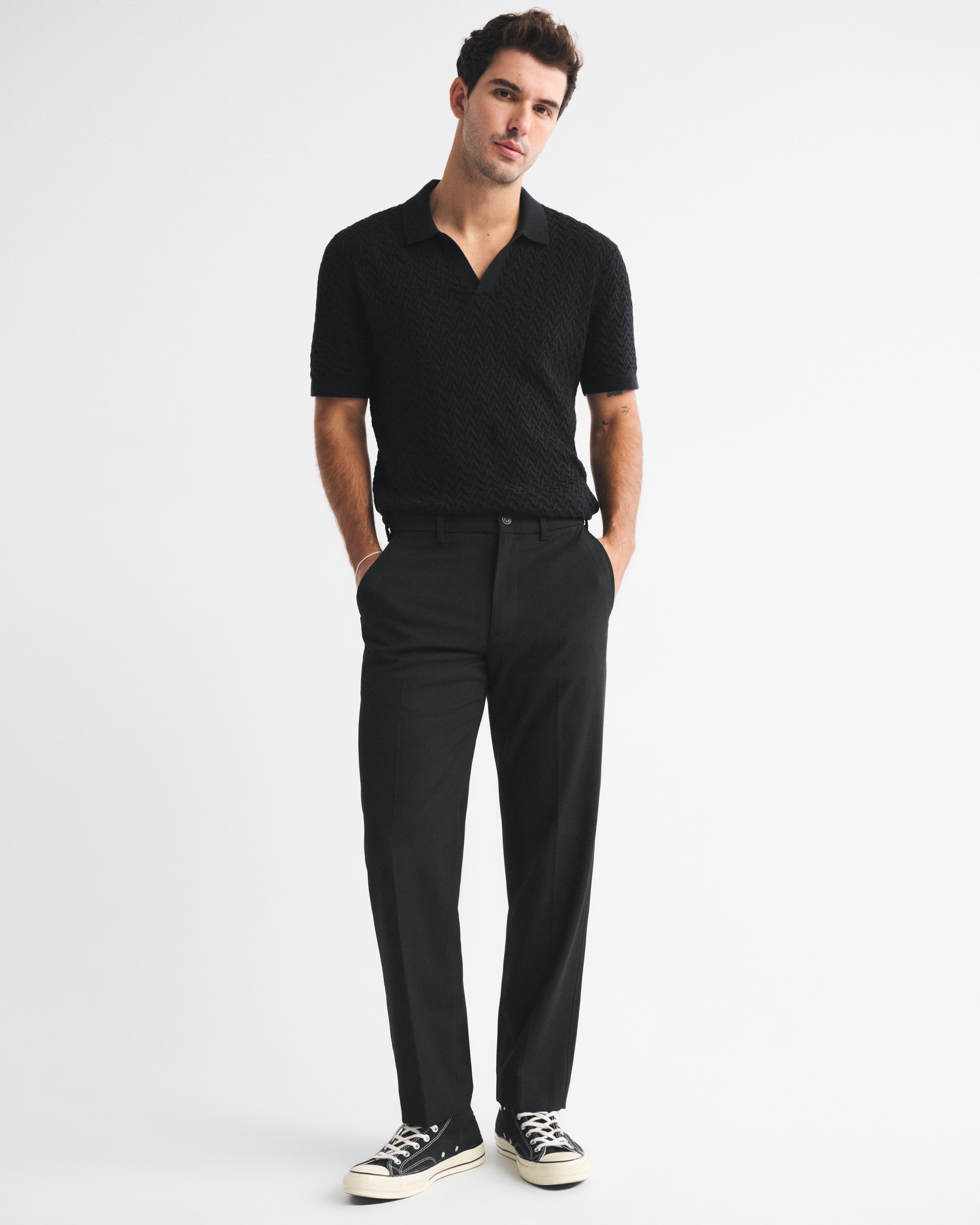 Menswear Relaxed Straight Trouser | Abercrombie & Fitch (US)