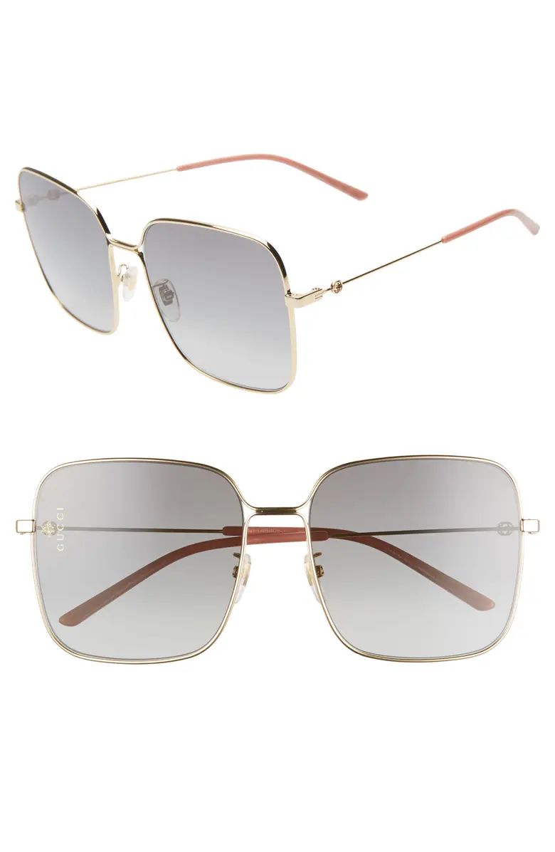 60mm Gradient Square Sunglasses | Nordstrom