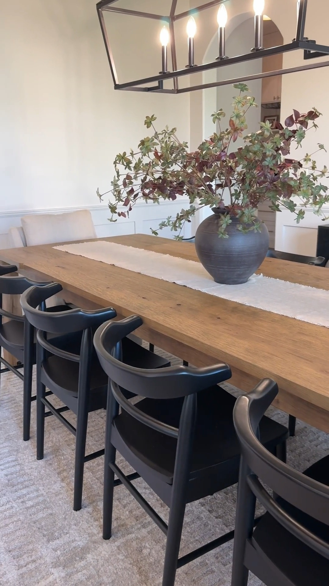 Still very bare! But coming along. This was my first Pottery Barn purchase ever and I absolutely love this table. With the leaf it extends to 10 ft.

•
•
Dining room furniture, modern organic home decor inspo, extendable dining table, wooden tables, upholstered chairs, living room furniture, neutral rugs

#LTKHome #LTKSeasonal

#LTKHome