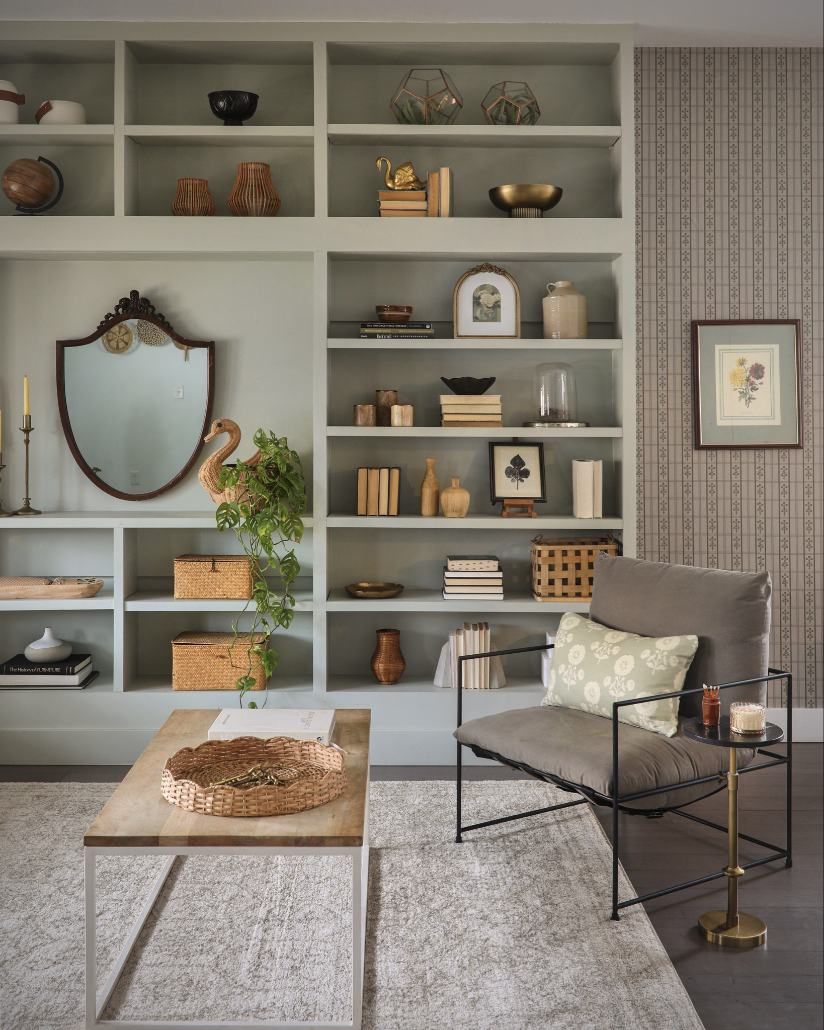 My Flora Plaid wallpaper print in two spaces! I love the texture it adds to a space 

#LTKHome