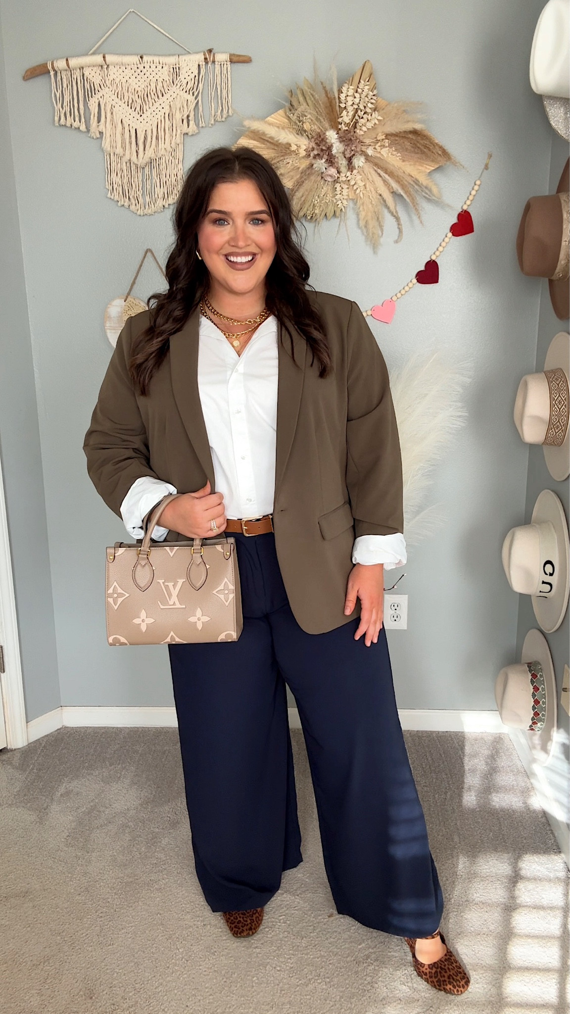 Pinterest outfit recreation look 💚 Chic office outfit. Business casual workwear or conference outfit inspo for the plus size cuties! 
Blazer: XXL 
Button down: XXL 
Pants: 3XL 

#LTKPlusSize #LTKWorkwear #LTKStyleTip