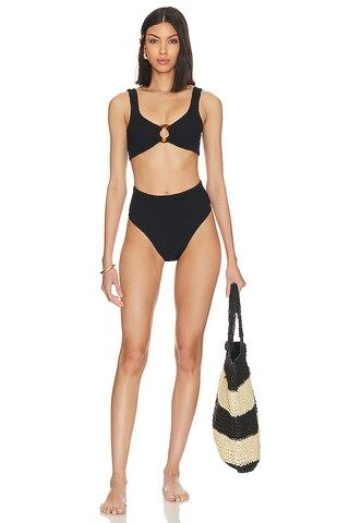 Hunza G Nadine Bikini Set in Black from Revolve.com | Revolve Clothing (Global)