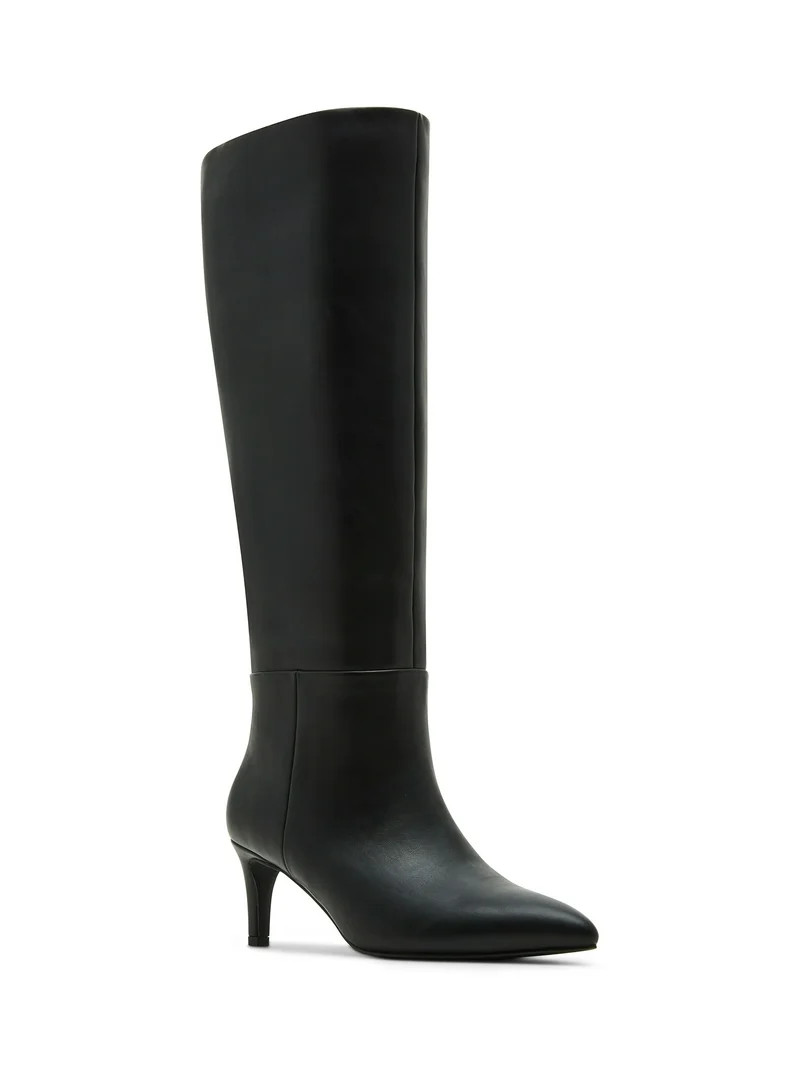 Madden Girl Women's Sabrina Tall Shaft Kitten Heel Boot (Wide Calf Available) | Walmart (US)