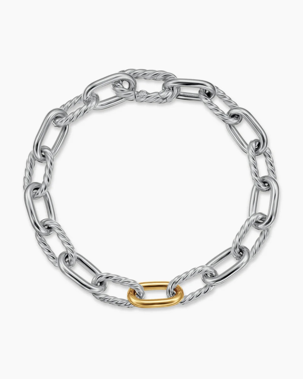 David Yurman | DY Madison Chain Bracelet in Sterling Silver with 18K Yellow Gold, 8.5mm | David Yurman