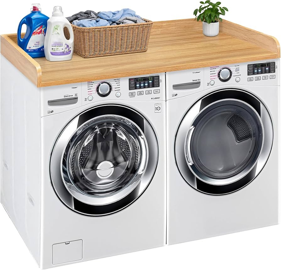 Amazon.com: Royxen Washer Dryer Countertop with Solid Wood Core,54\u201cW x 27.5D Laundry Counter... | Amazon (US)
