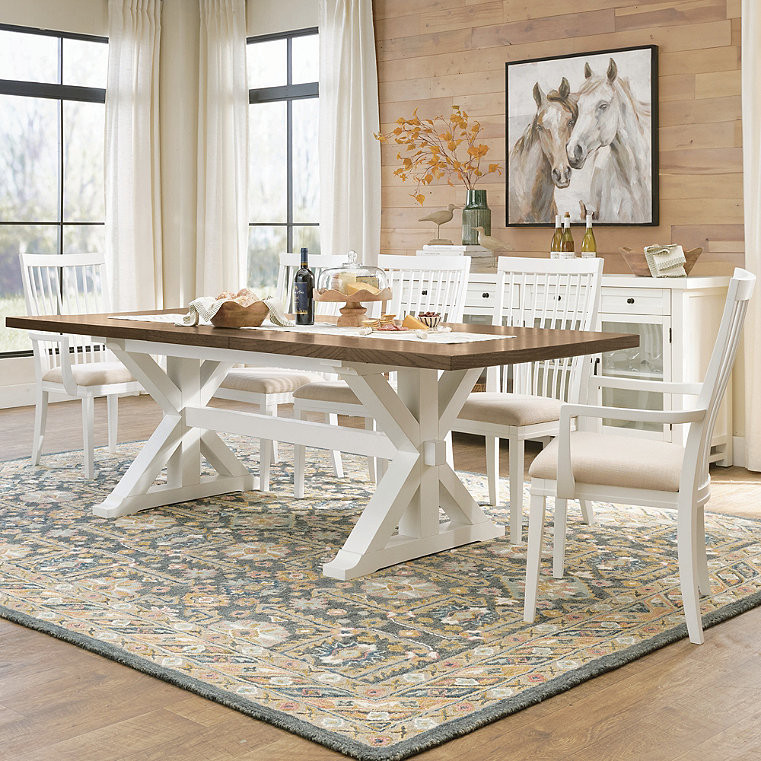 Farmstead Extending Dining Table, 74"-92" - Grandin Road | Grandin Road