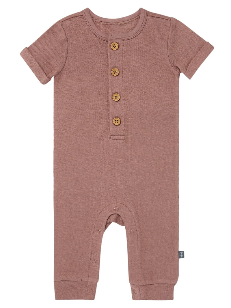 Modern Moments by Gerber Baby Boy Short Sleeve Slouch Romper, Sizes 0/3 Months - 24 Months | Walmart (US)