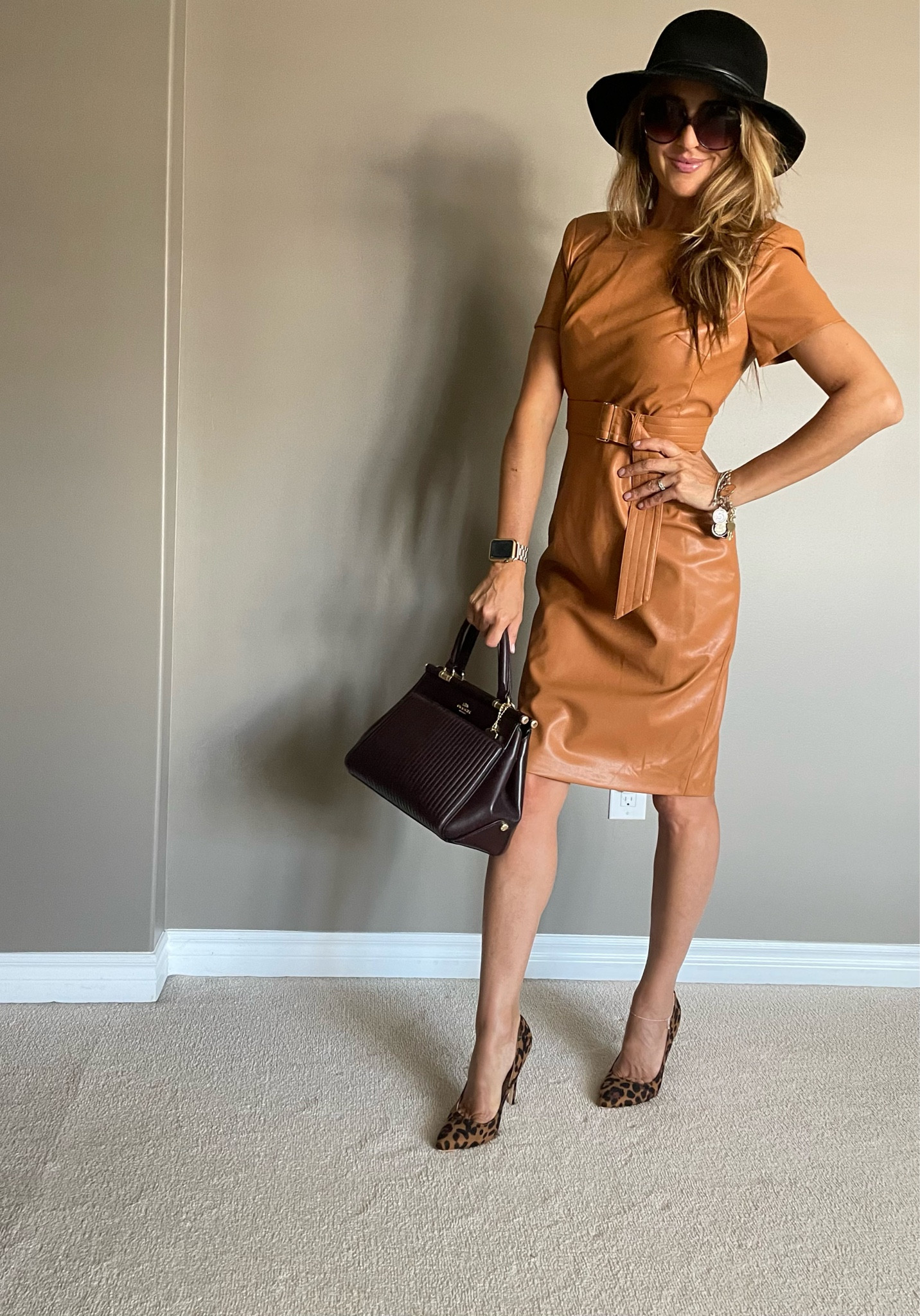 knee length dresses for ladies Ser.O.Ya Aria Vegan Leather Mini Dress main image 0