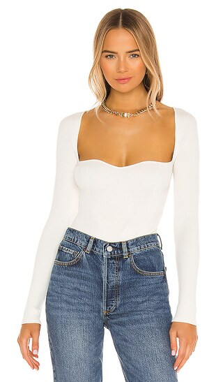 X REVOLVE Seville Bodysuit in Ivory | Revolve Clothing (Global)