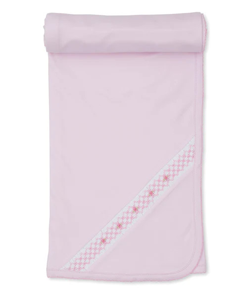 CLB Fall 23 Pink Hand Smocked Blanket | Kissy Kissy