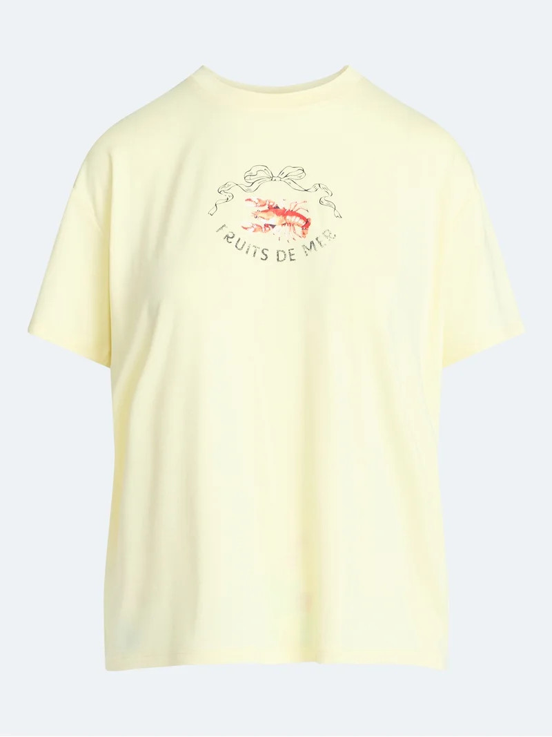 Joyspun Women's Dreamy Soft Collection Short Sleeve Sleep Top and Open Leg Pants Pajama Set, 2-Pi... | Walmart (US)