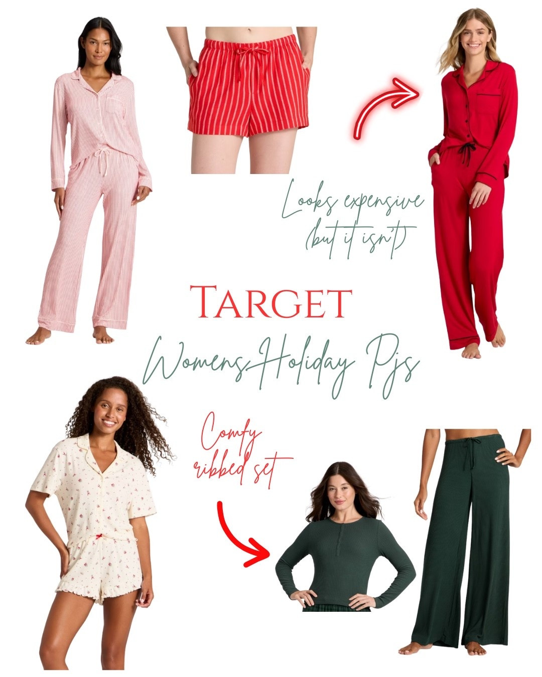 My fav holiday pjs for us women!!🎄🎅🏻 TBH I didn’t love most of the pjs for women at target, but these I linked are ones I’ve personally bought or have in my cart. I was very selective in what made the cut!

#LTKStyleTip #LTKFindsUnder100 #LTKHoliday