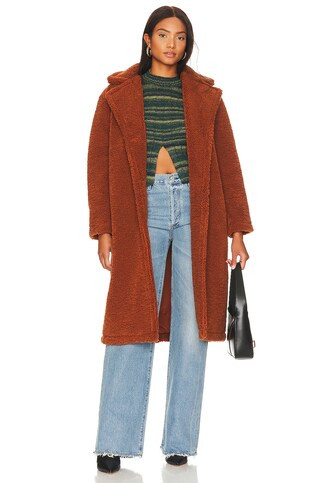 Steve Madden Saide Sherpa Jacket in Mocha Bisque from Revolve.com | Revolve Clothing (Global)