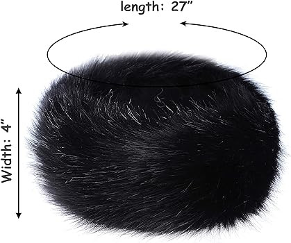Faux Fur Headband with Elastic for Women's Winter Earwarmer Earmuff | Amazon (US)
