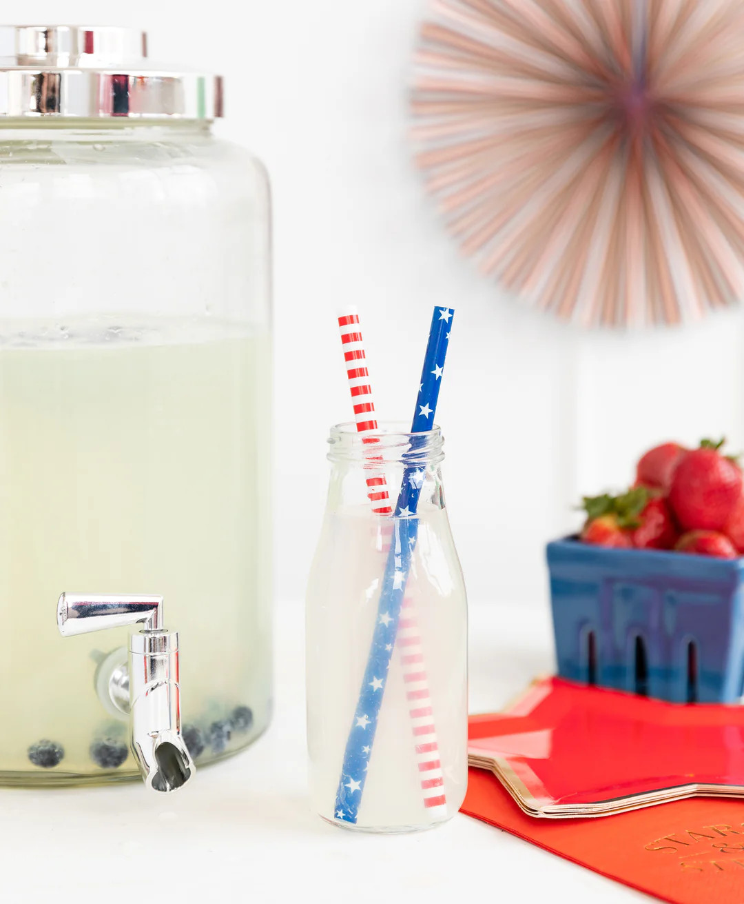 Red/White and Blue Reusable Straws | My Mind's Eye