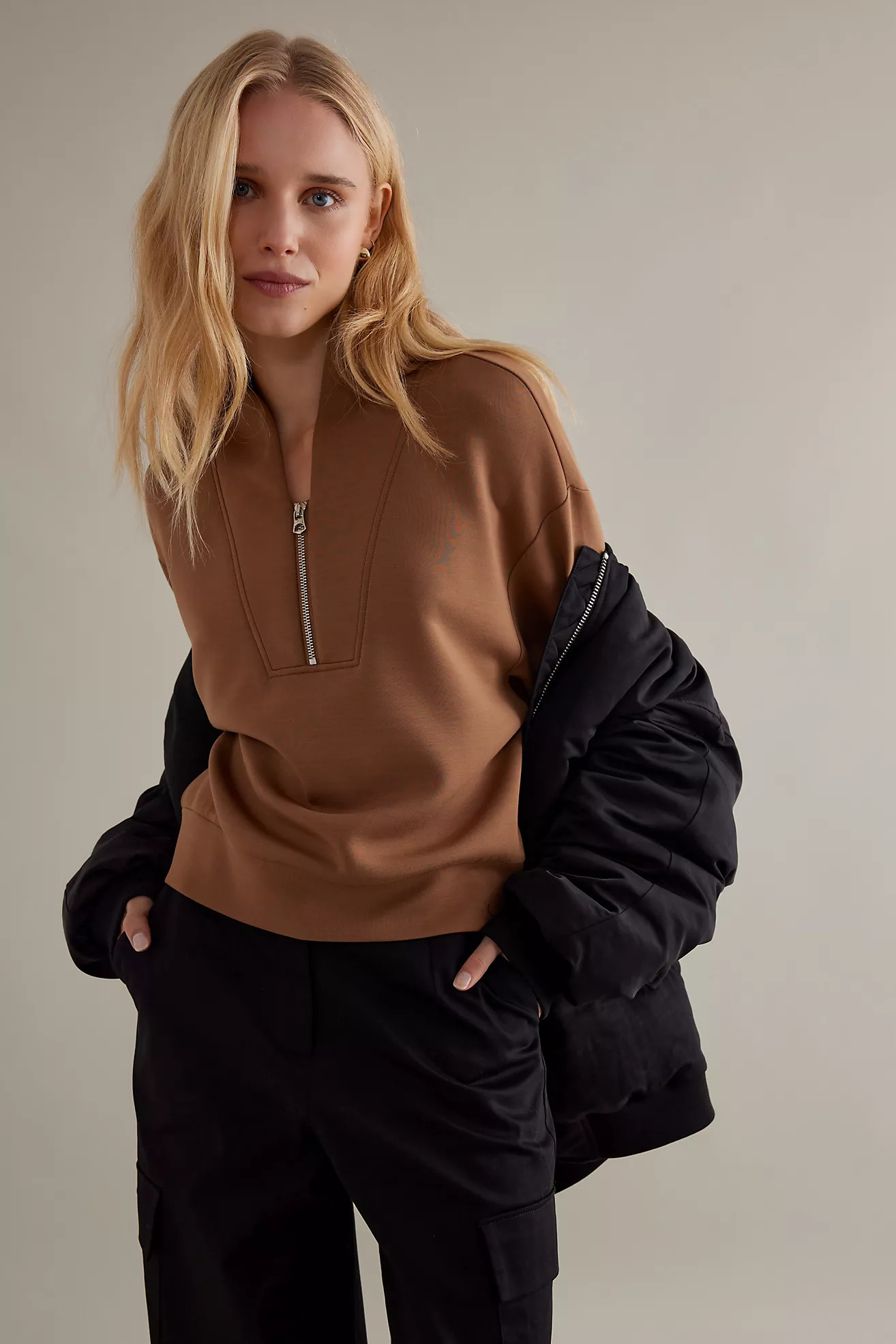 Varley Davidson Zip-Front Sweatshirt | Anthropologie (UK)