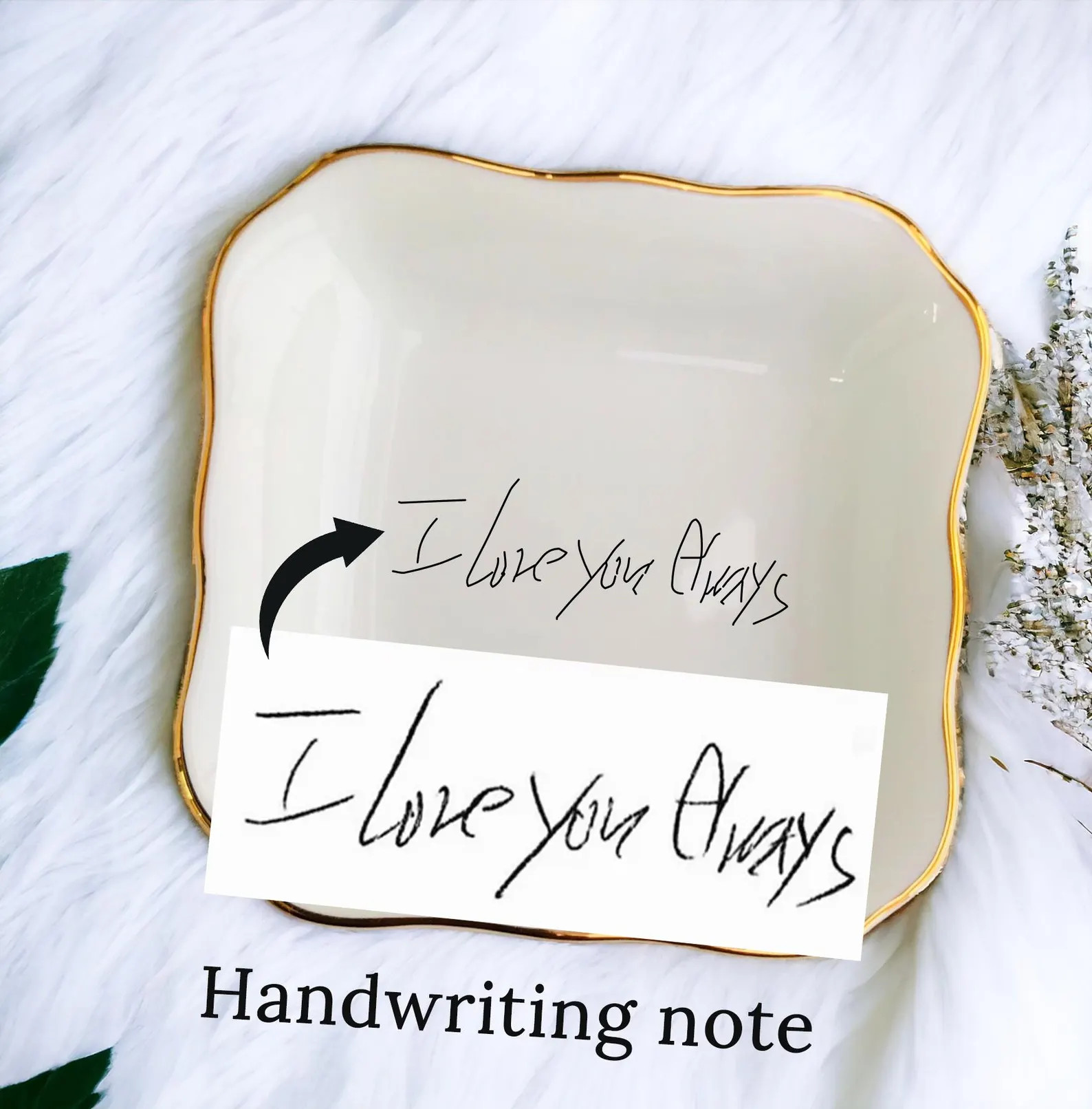 Personalized Actual Handwriting Birthday Gifts Ring Dish - Remember Family Memorial Gift for Mom | Etsy (US)