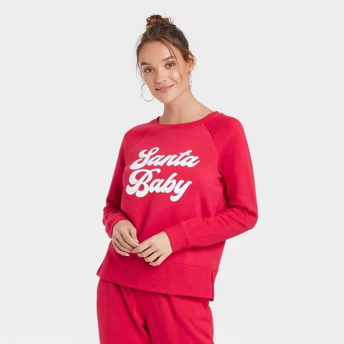 Target/Women/Women's Clothing/Pajamas & Loungewear/Loungewear‎Women's Santa Baby Graphic Sweats... | Target