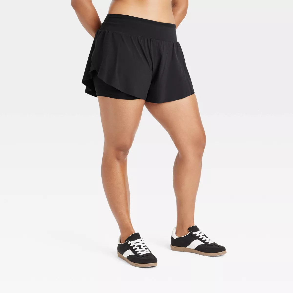 Women's Active Light High-Rise 2-in-1 Flutter Run Shorts 3" - All In Motion™ | Target
