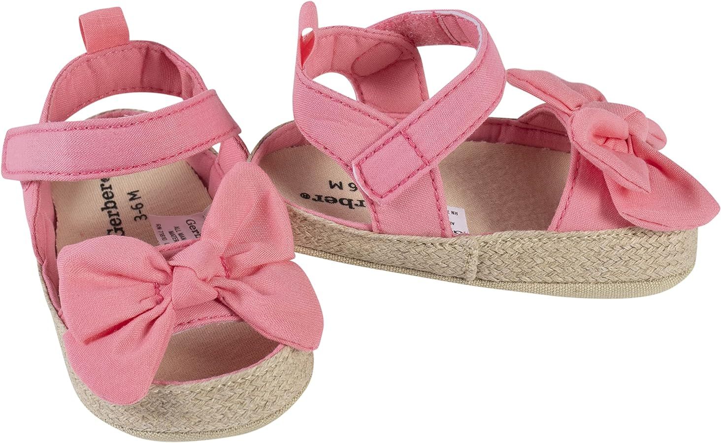 Gerber Baby-Girl's Espadrille Sandal Crib Shoe | Amazon (US)