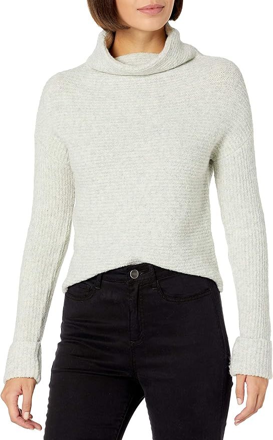 Amazon Brand - Daily Ritual Women's Cozy Boucle Horizontal Knit Long-Sleeve Mock Neck Sweater | Amazon (US)