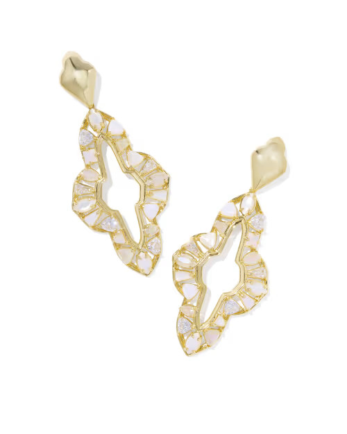 Abbie Gold Crystal Statement Earrings | Kendra Scott