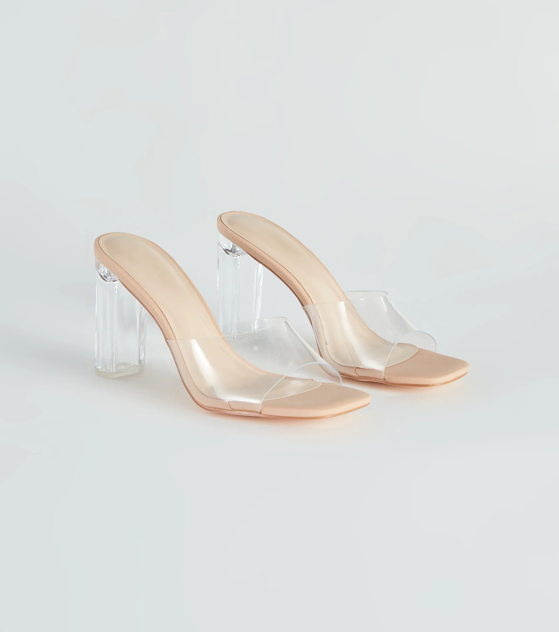 A Touch Of Chic Clear-Heel Mules | Windsor Stores