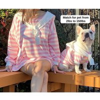 Matching Pet Owner Set Pets Cat Dog Parent Hoodies With Attached Hood Pink Striped Sweater Fits Small Medium Big Twinning | Etsy (US)