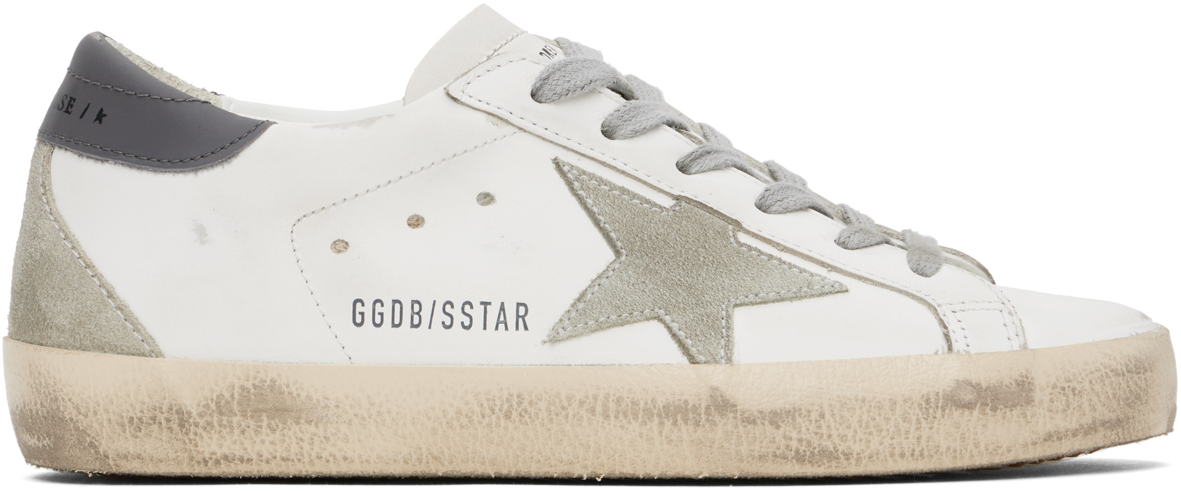 Golden Goose White & Gray Super-Star Classic Sneakers | SSENSE