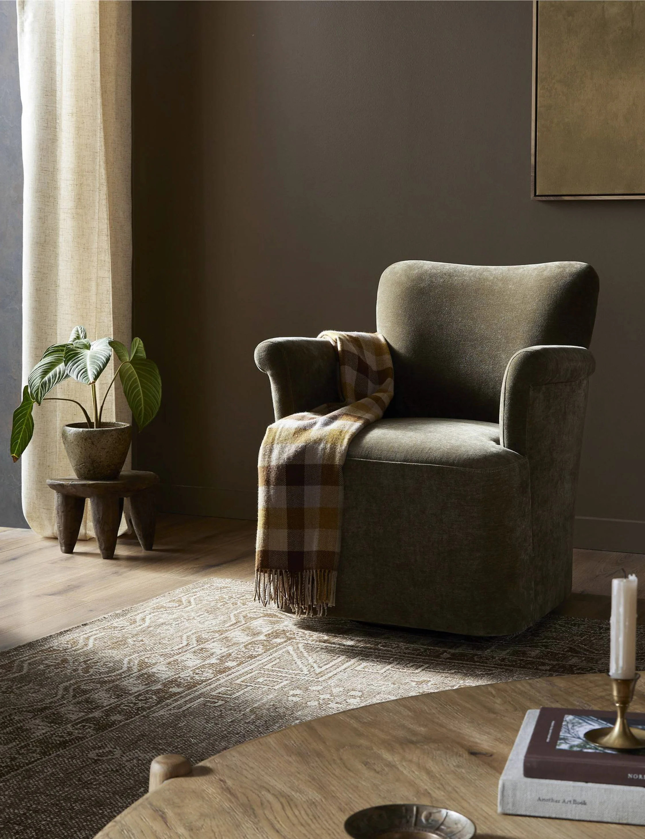 Camellia Swivel Chair by Amber Lewis x Four Hands | Lulu and Georgia 