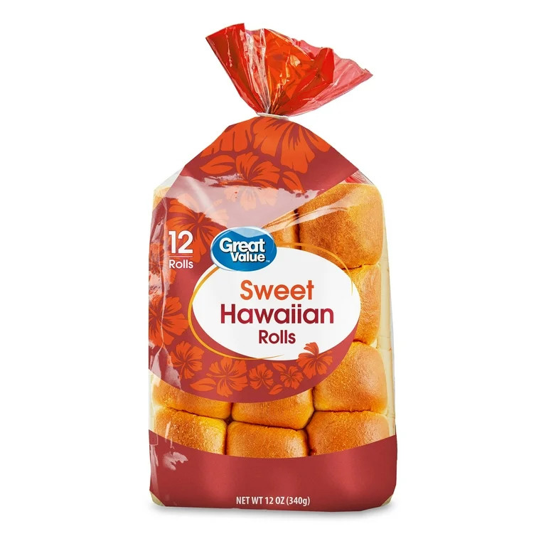 Great Value Sweet Hawaiian Rolls, 12 oz, 12 Count | Walmart (US)