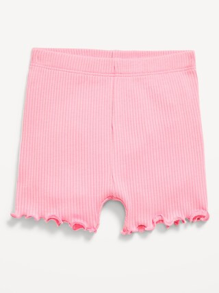 Ribbed Lettuce-Edge Biker Shorts for Baby | Old Navy (US)