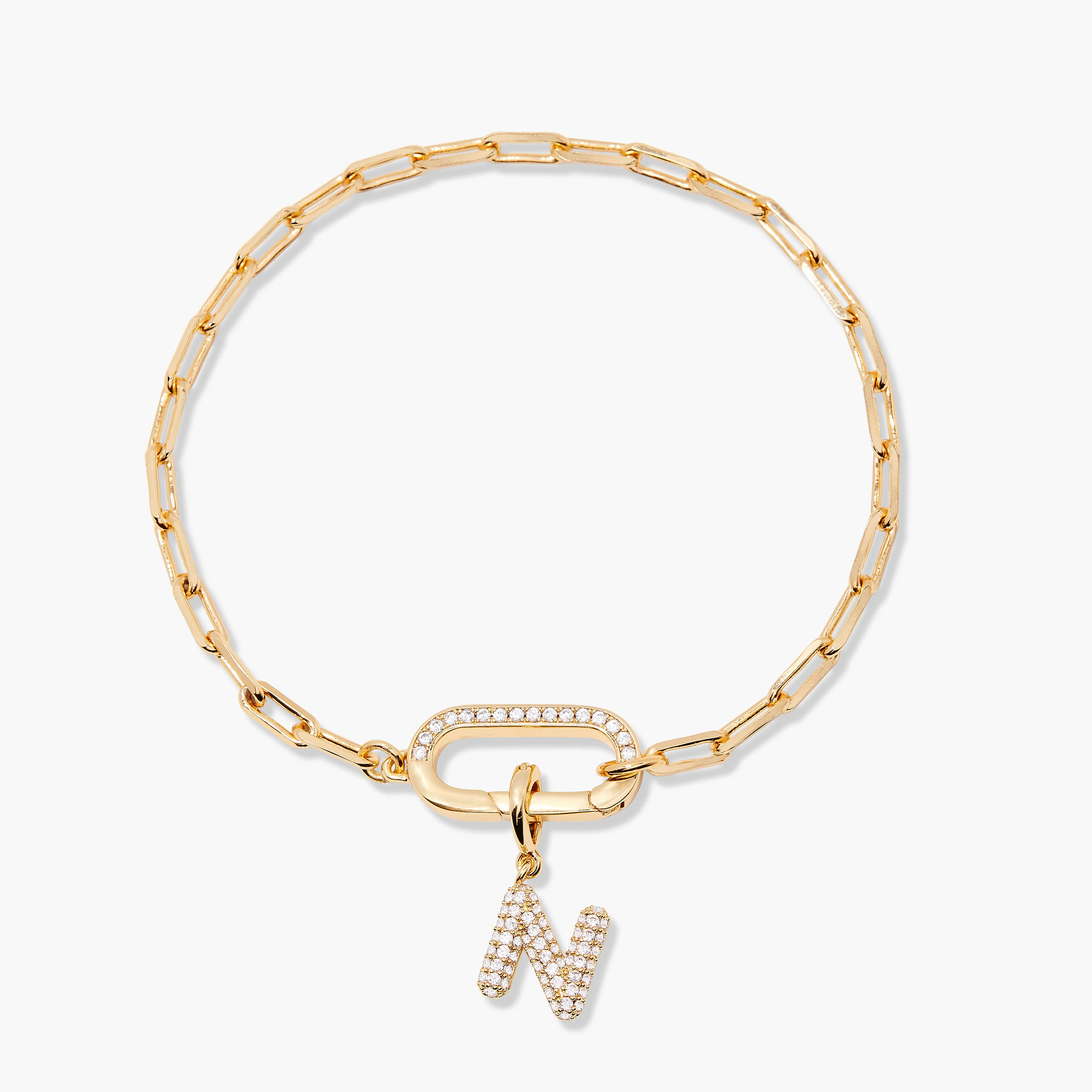 Petra Initial Charm Bracelet | Brook and York