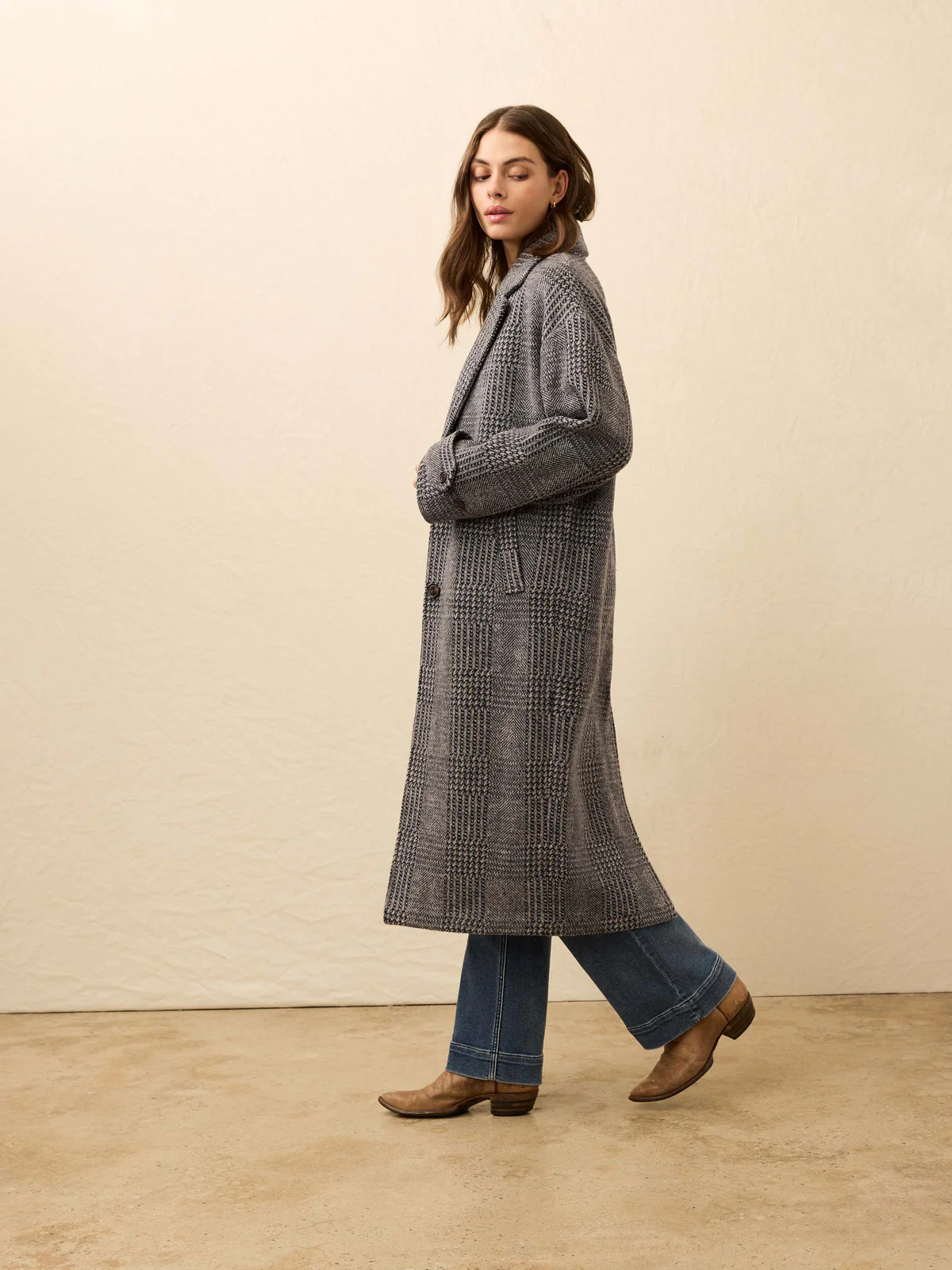 Atlantic Knit Coat - Moontide Glen Plaid | Faherty