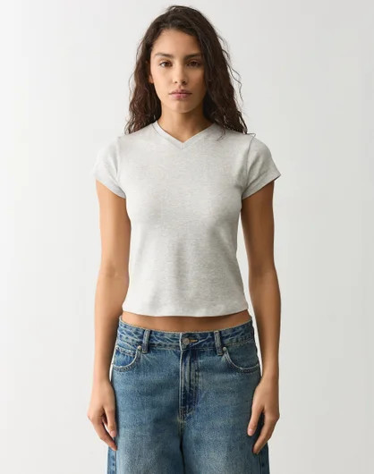 Cotton V Neck Tee | Glassons (Australia)