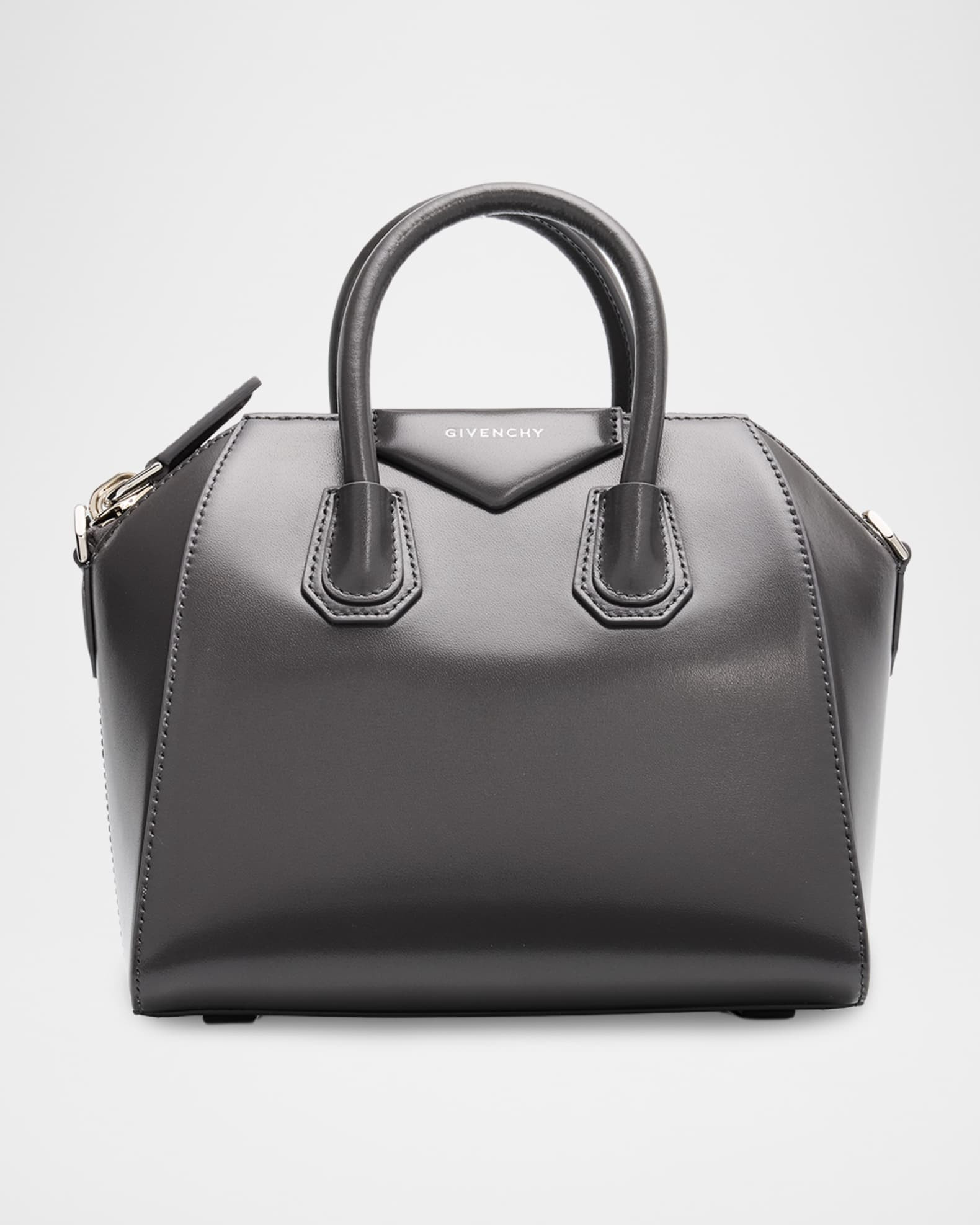 Antigona Mini Top-Handle Bag in Box Leather | Neiman Marcus
