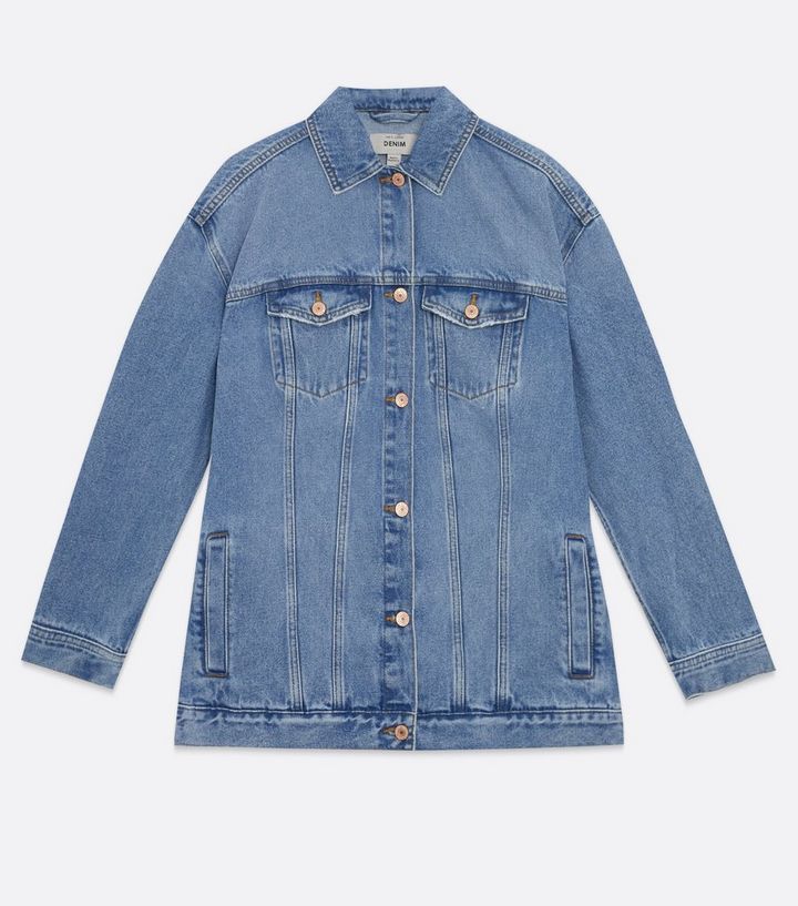 Blue Denim Oversized Jacket
						
						Add to Saved Items
						Remove from Saved Items | New Look (UK)