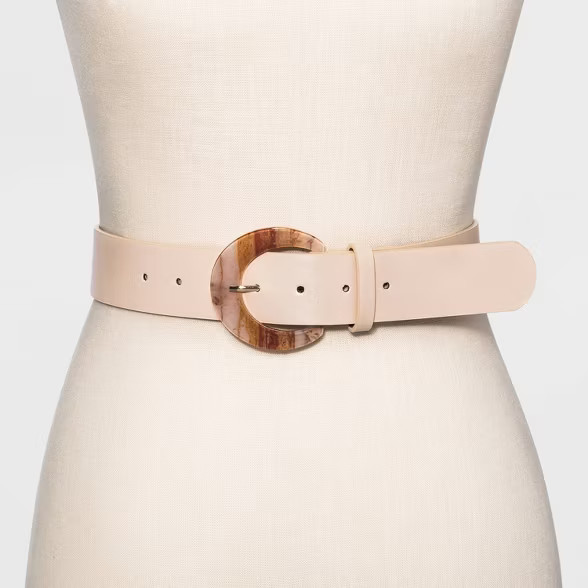 Women's Buckle Belt - A New Day™ Nude | Target