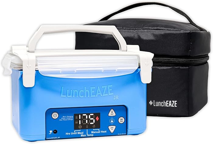 JR Junior Kids Electric Lunch Box, Cordless Battery Powered Food Warmer for School, Child Safety ... | Amazon (US)
